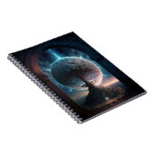 Universe Cosmic Tree Surreal Fantasy Art Notitieboek (Rechterzijde)