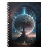 Universe Cosmic Tree Surreal Fantasy Art Notitieboek (Voorkant)
