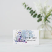 *~* Universe Cosmos Stars Crystals Psychic Tarot Visitekaartje (Staand voorkant)