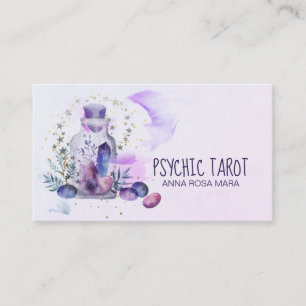 *~* Universe Cosmos Stars Crystals Psychic Tarot Visitekaartje