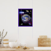 Universe digitale kunst poster (Keuken)