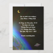 Universe Earth Cosmonauts in Love Wedding Kaart (Achterkant)