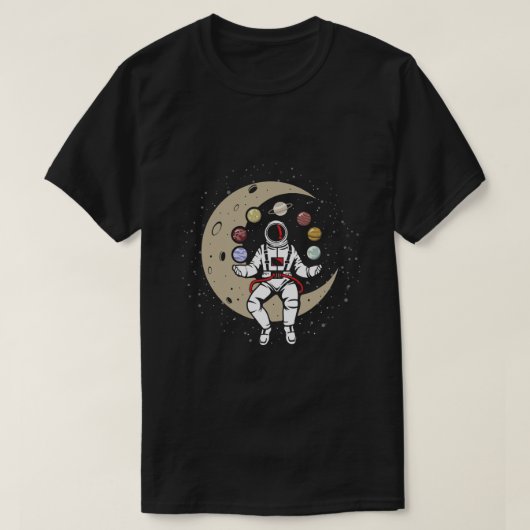 Universe Galaxy Astronaut Juggling Planet Solar Sy T-shirt (Design voorkant)