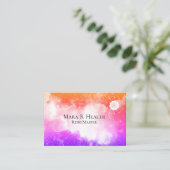 *~* Universe Galaxy Lavender Pink Peach Nebula Visitekaartje (Staand voorkant)