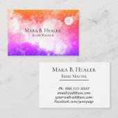 *~* Universe Galaxy Lavender Pink Peach Nebula Visitekaartje (Voorkant / Achterkant)