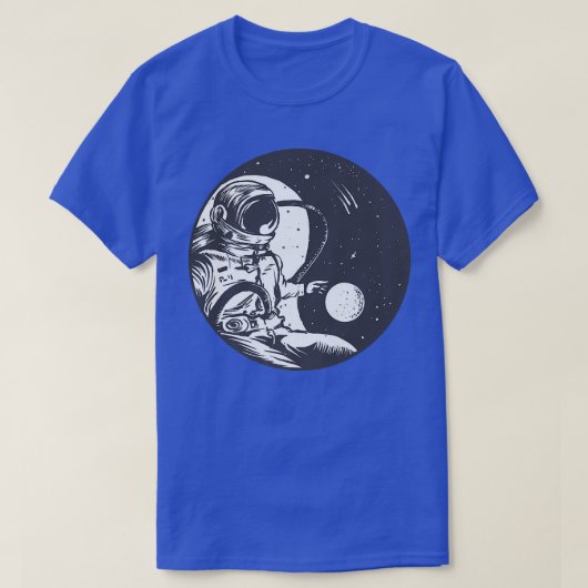 Universe Galay Astronaut Ying Yang T-shirt (Design voorkant)