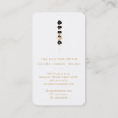 *~* Universe Gold Glitter Moon Phases Cosmic Luna Visitekaartje (Achterkant)