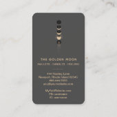 *~* Universe Gold Glitter Moon Phases Cosmic Lunar Visitekaartje (Achterkant)