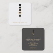 *~* Universe Gold Moon Phases Glitter Cosmic Lunar Vierkante Visitekaartje (Voorkant / Achterkant)