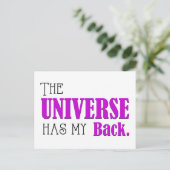 Universe Has My Back, Daily Affirmation Flash Kaar Feestdagenkaart (Staand voorkant)
