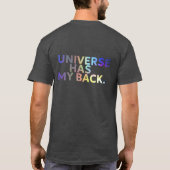 Universe Has My Back Grijze Man T-shirt (Achterkant)