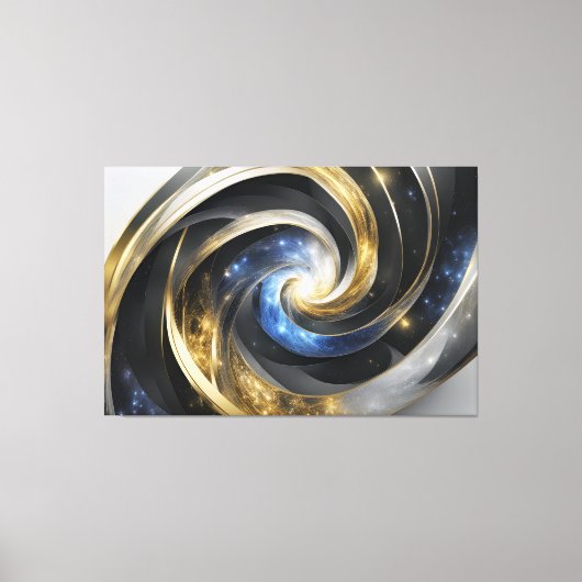 Universe in an Abstract Spiral Canvas Afdruk (Voorkant)