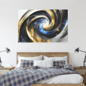 Universe in an Abstract Spiral Canvas Afdruk (Insitu (Slaapkamer))