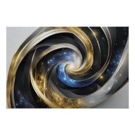 Universe in an Abstract Spiral Perfect Poster