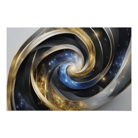 Universe in an Abstract Spiral Perfect Poster (Voorkant)