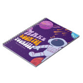 Universe-Inspired en Astronaut Notitieboek Hoesje (Linkerzijde)