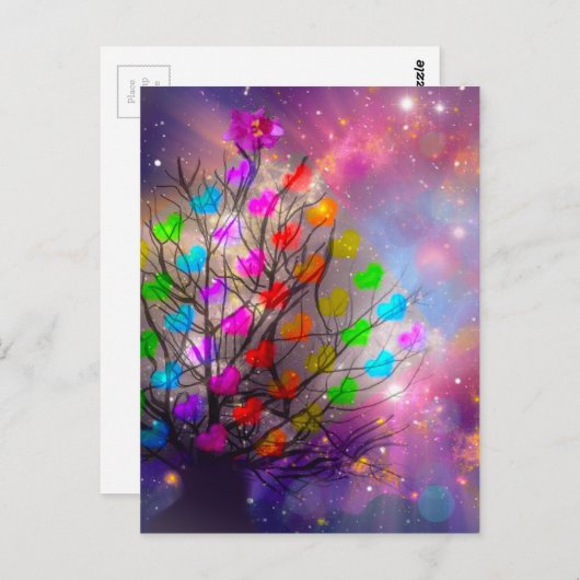 Universe is genoeg liefde, hart en sterren briefkaart (Voorkant / Achterkant)