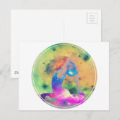 Universe King Pigeon Yoga Series Briefkaart (Voorkant / Achterkant)