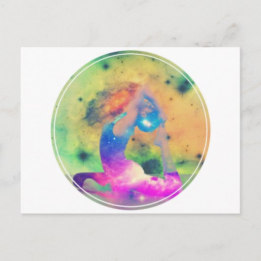 Universe King Pigeon Yoga Series Briefkaart (Voorkant)