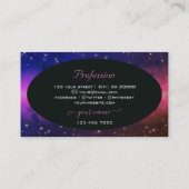 Universe kleurige galaxy Glitter Stars Night Sky Visitekaartje (Achterkant)