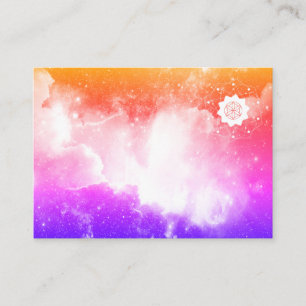 *~* Universe lavender Pink Peach Galaxy Nebula Visitekaartje