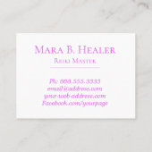 *~* Universe lavender Pink Peach Galaxy Nebula Visitekaartje (Achterkant)