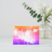 *~* Universe lavender Pink Peach Galaxy Nebula Visitekaartje (Staand voorkant)