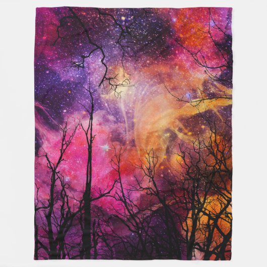 Universe magische bossen fleece deken (Voorkant)