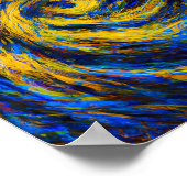 Universe melkweg in Van Gogh Style Poster (Hoek)