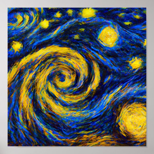 Universe melkweg in Van Gogh Style Poster (Voorkant)