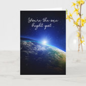 Universe met lichte vlakke dank kaart (Gele Bloem)