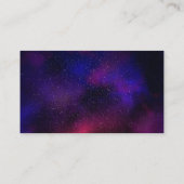 Universe Navy Blue Red Gold Elegant Arabesque Visitekaartje (Achterkant)