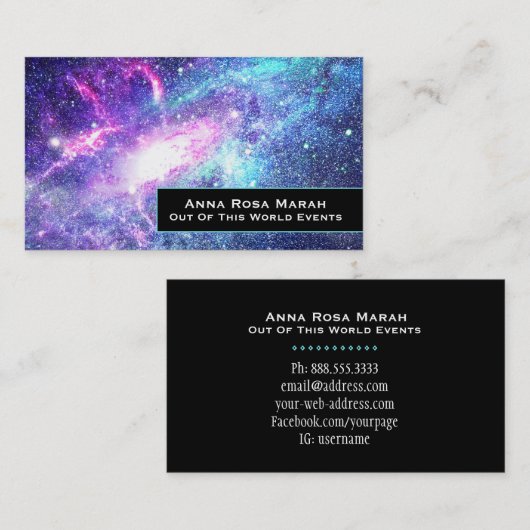 *~* Universe Nebula Cosmos Galaxy Stars Visitekaartje (Voorkant / Achterkant)