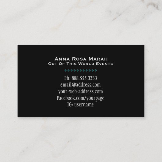 *~* Universe Nebula Cosmos Galaxy Stars Visitekaartje (Achterkant)