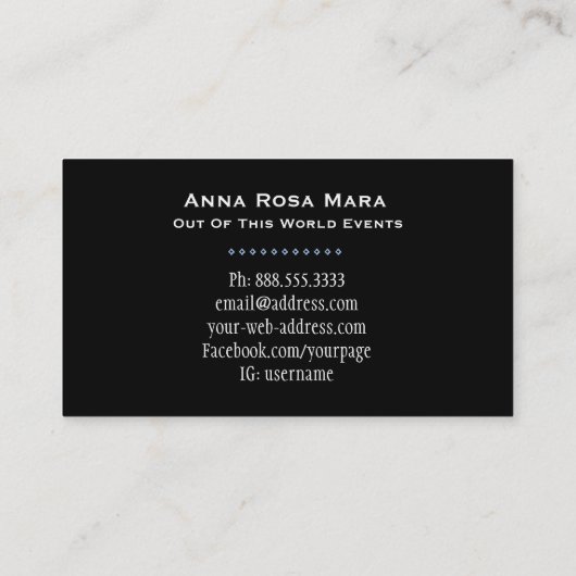 *~* Universe Nebula Cosmos Stars Galaxy Visitekaartje (Achterkant)