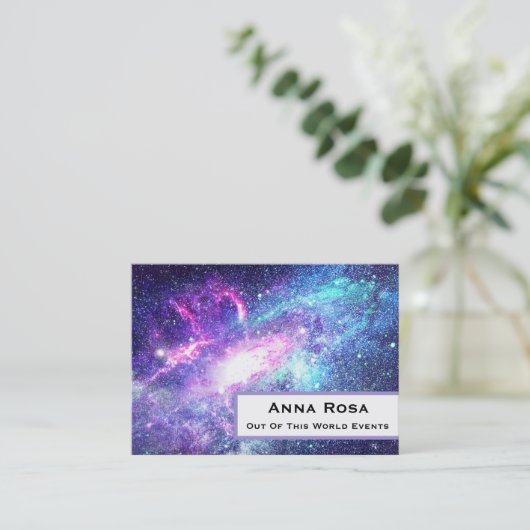 ** Universe Nebula Galaxy Cosmic Space Visitekaartje (Staand voorkant)