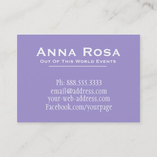 ** Universe Nebula Galaxy Cosmic Space Visitekaartje (Achterkant)