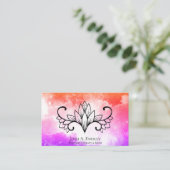 *~* Universe Nebula Lotus Galax Roze Paars Visitekaartje (Staand voorkant)