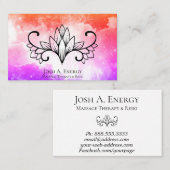 *~* Universe Nebula Lotus Galax Roze Paars Visitekaartje (Voorkant / Achterkant)