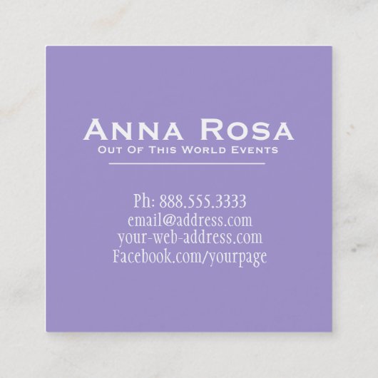 *~* Universe Nebula Stars.  Galaxy Cosmos Vierkante Visitekaartje (Achterkant)