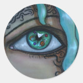 Universe oog ronde sticker (Voorkant)