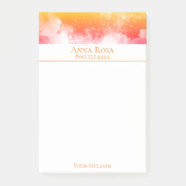*~* Universe Peach Gold Oranje Pink Galaxy Nebula Post-it® Notes