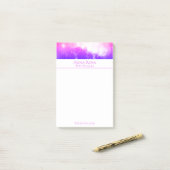 *~* Universe Peach Lavender and Pink Galaxy Nebula Post-it® Notes (Op bureau)