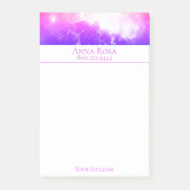 *~* Universe Peach Lavender and Pink Galaxy Nebula Post-it® Notes
