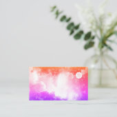 *~* Universe Peach Lavender and Pink Galaxy Nebula Visitekaartje (Staand voorkant)