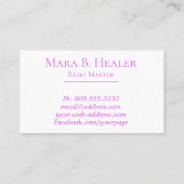 *~* Universe Peach Lavender and Pink Galaxy Nebula Visitekaartje (Achterkant)