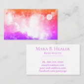 *~* Universe Peach Lavender and Pink Galaxy Nebula Visitekaartje (Voorkant / Achterkant)