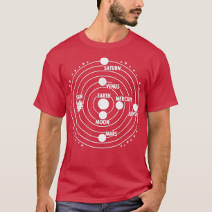 Universe Planeten Moon Stars T- T-shirt