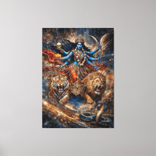 Universe Powers of Kali Goddess Canvas Afdruk (Voorkant)