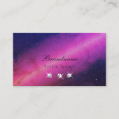 Universe roze en donkerblauwe ruimte Mousserende j Visitekaartje (Voorkant)